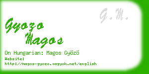 gyozo magos business card